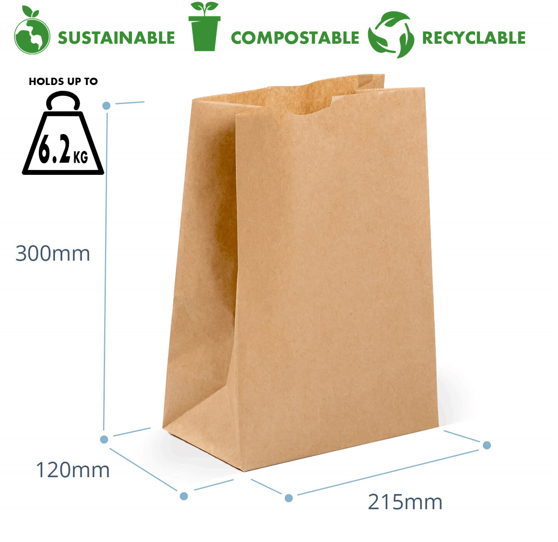 Kraft Paper Bag (Medium) - No Handle - (200'S)