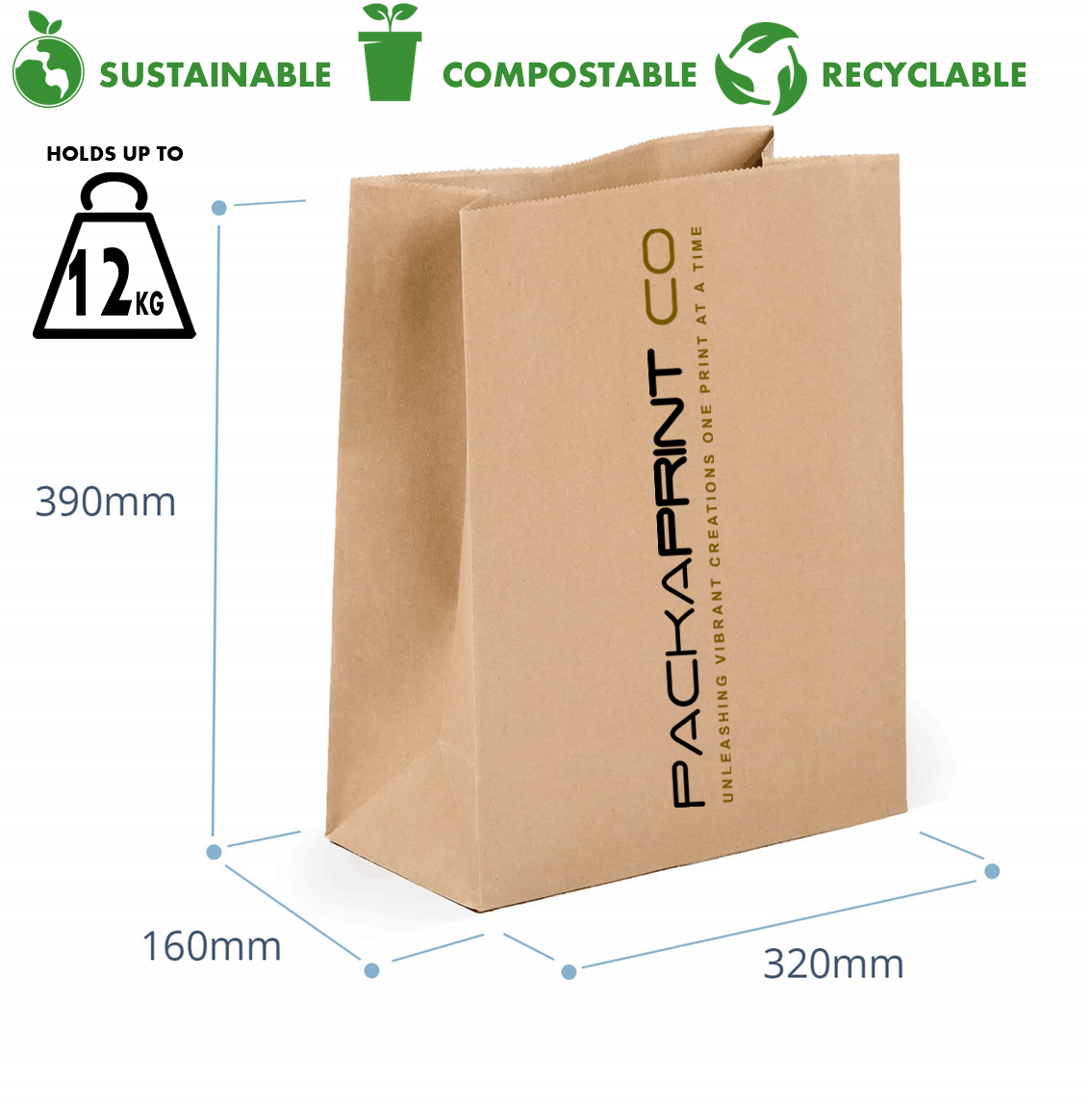 Kraft Paper Bag (XL) No Handle HEAVY DUTY (200's)